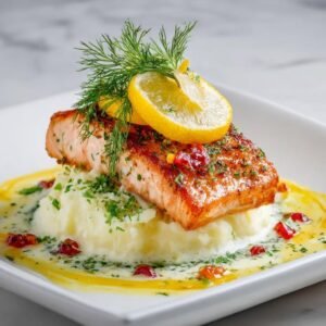 Salmon Royale with Mashed Potato